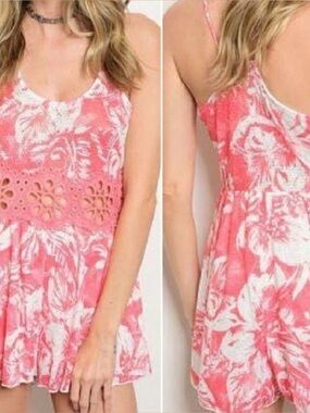NWT Flattering Darling Details Coral Romper